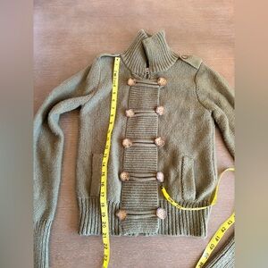 American Eagle Outfitters Green zip & Button-Up Jacket/Sweater